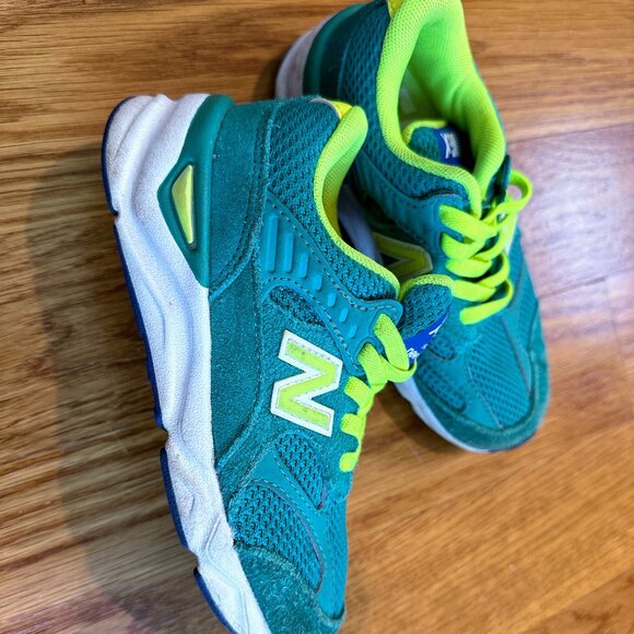 New Balance Kids Sneakers - Blue and Neon Green - Picture 3 of 5